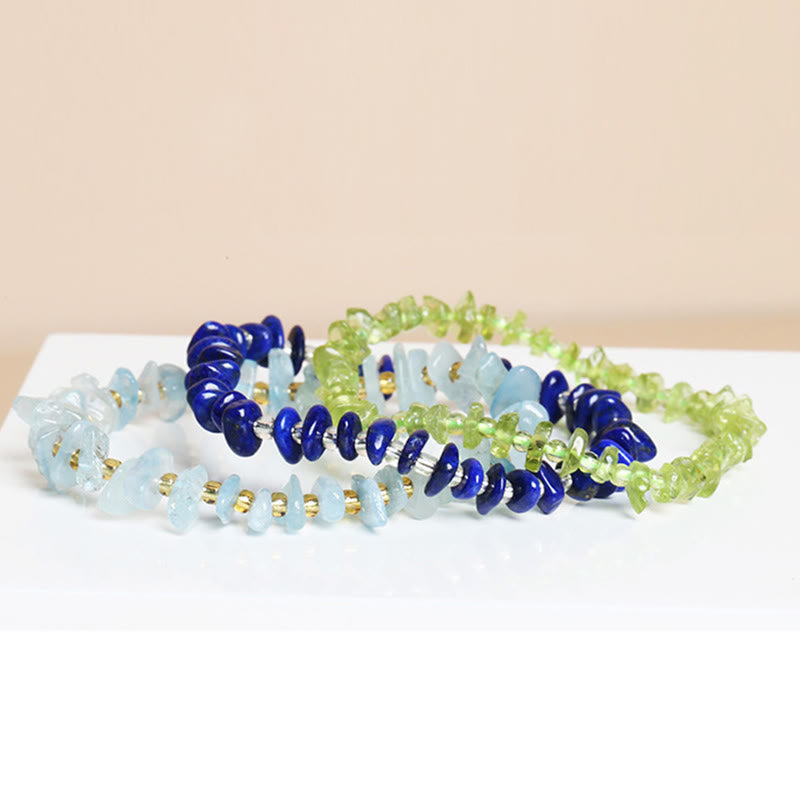 Natural Irregular Shape Crystal Bracelet for Meditation and Balance