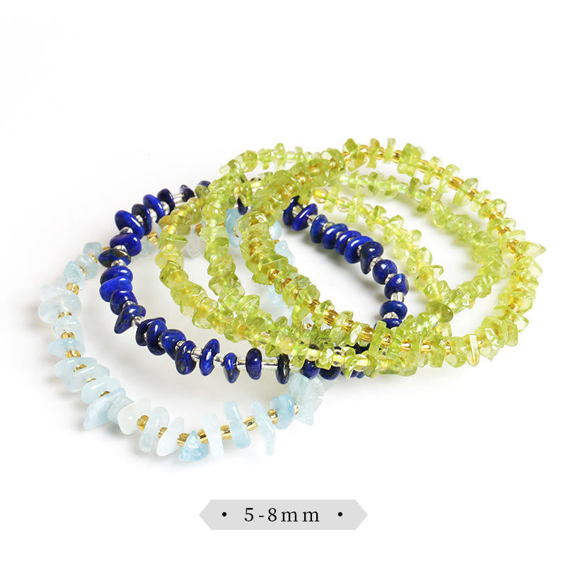 Natural Irregular Shape Crystal Bracelet for Meditation and Balance