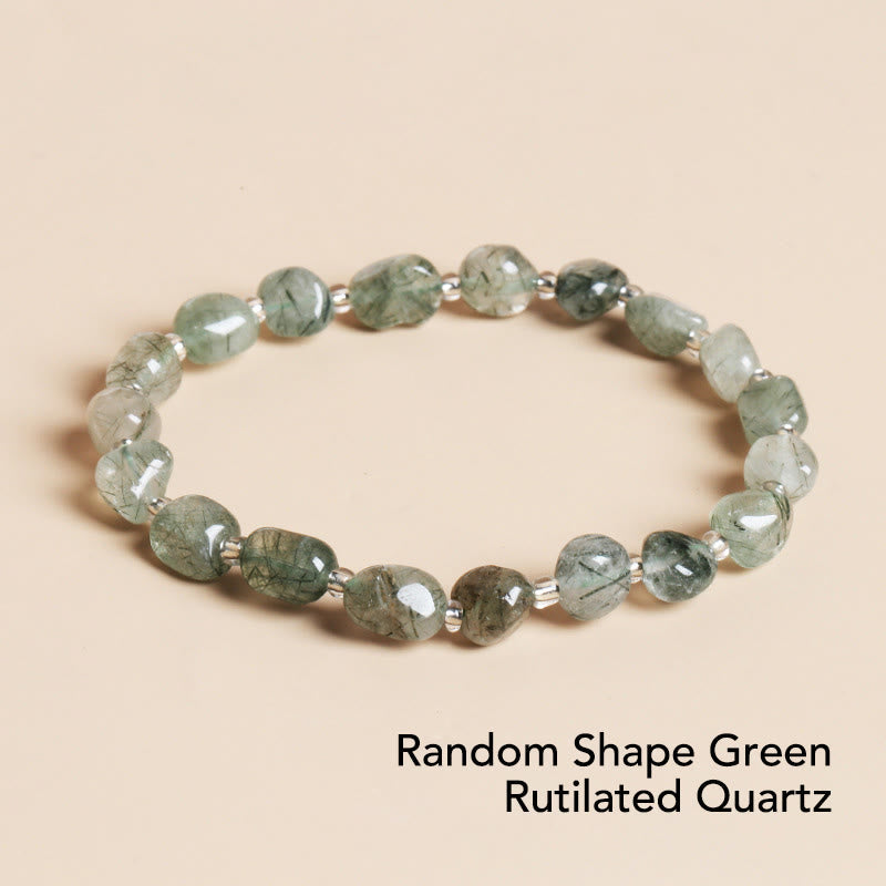 Natural Irregular Shape Crystal Bracelet for Meditation and Balance