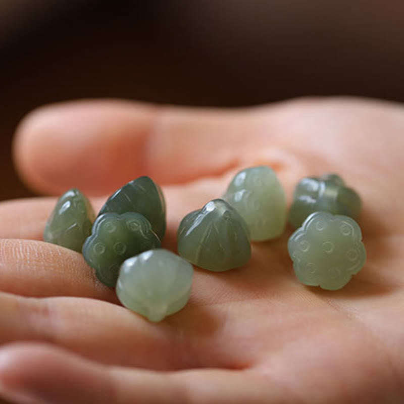 Natural Jade Peace Buckle & Lotus Necklace | Abundance Energy