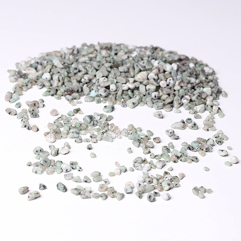 Natural Kiwi Jasper Crystal Chips 5-9mm Raw Decoration