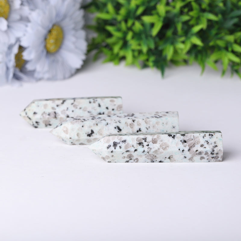Natural Kiwi Jasper Crystal Point Tower 2.4-4.5 Inch Healing