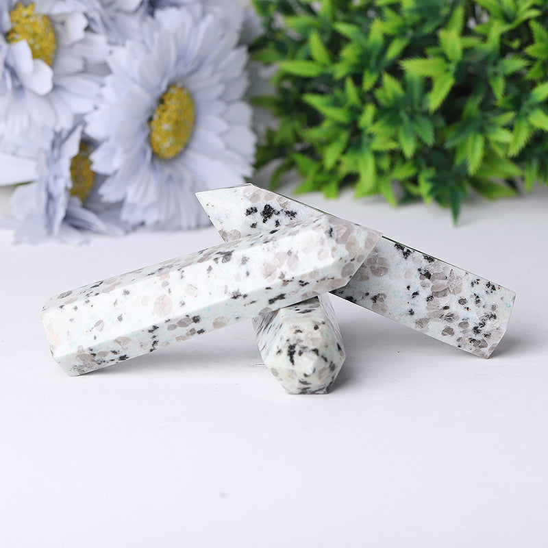 Natural Kiwi Jasper Crystal Point Tower 2.4-4.5 Inch Healing