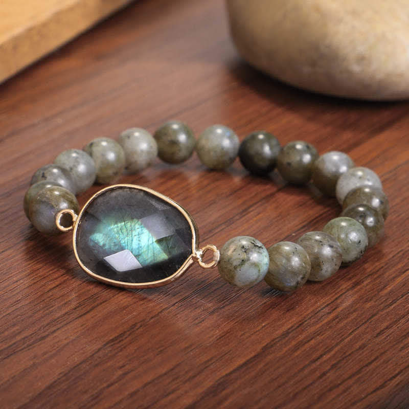 Natural Labradorite & Moonstone Healing Support Bracelet