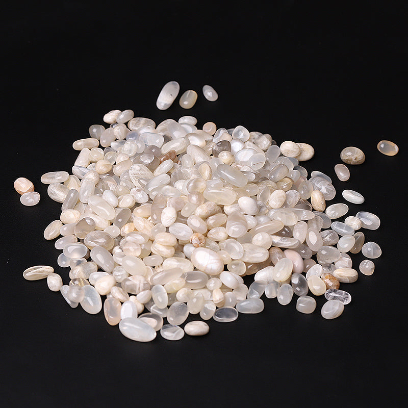 Natural Moonstone Chips 5-9mm Tumbled Stones for Healing