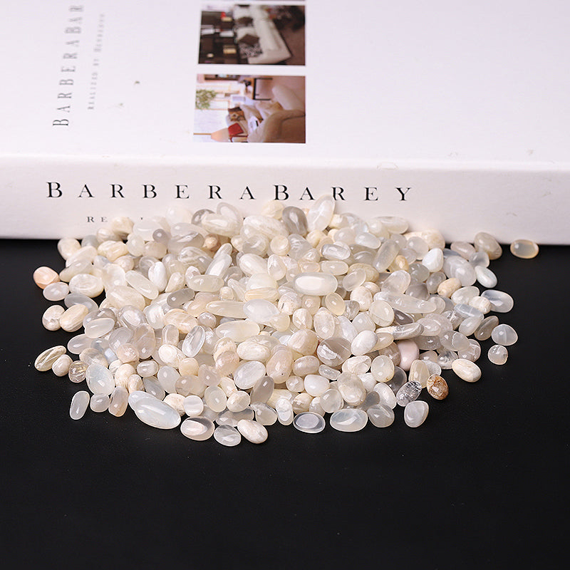 Natural Moonstone Chips 5-9mm Tumbled Stones for Healing