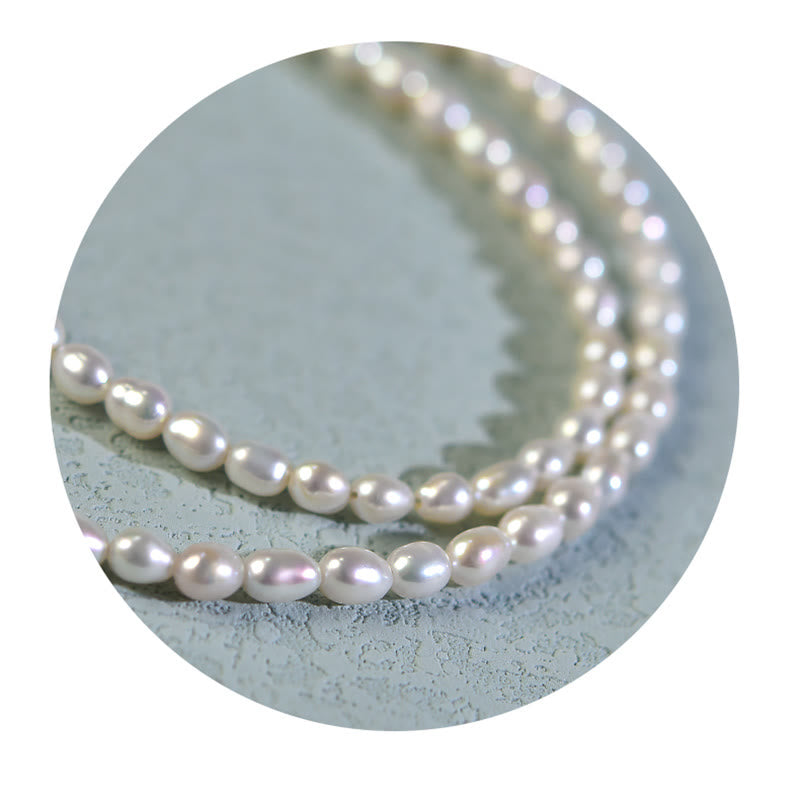 Natural Pearl Larimar Sincerity Necklace 40cm | Healing Sounds