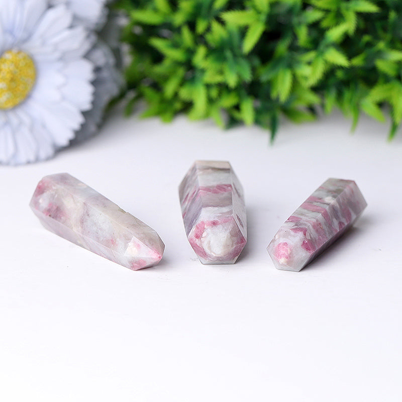 Natural Pink Tourmaline Crystal Point 2.4-4.5in Healing Stone
