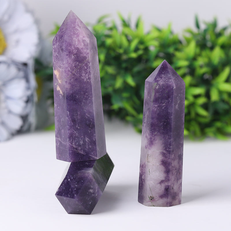 Natural Purple Mica Crystal Tower 2.4-4.5 Inch Healing Point