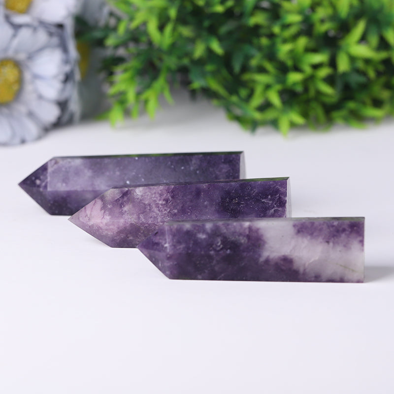 Natural Purple Mica Crystal Tower 2.4-4.5 Inch Healing Point