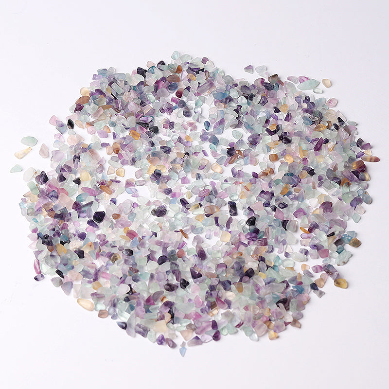 Natural Rainbow Fluorite Crystal Chips 5-9mm for Healing