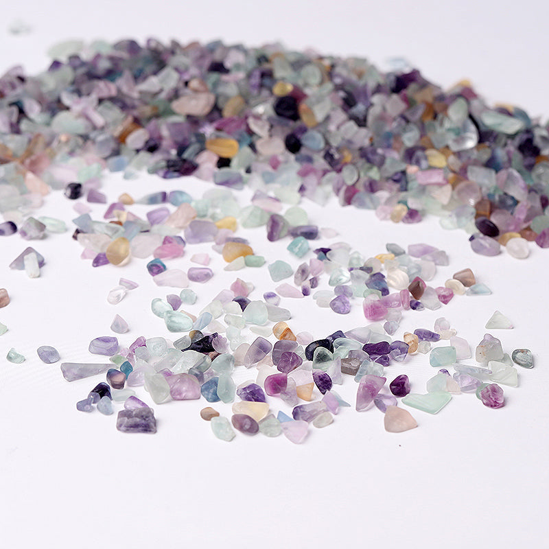 Natural Rainbow Fluorite Crystal Chips 5-9mm for Healing