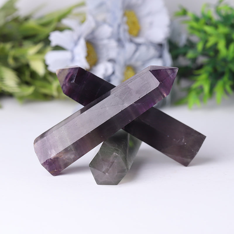 Natural Rainbow Fluorite Crystal Tower 2.4-4.5 inch Points