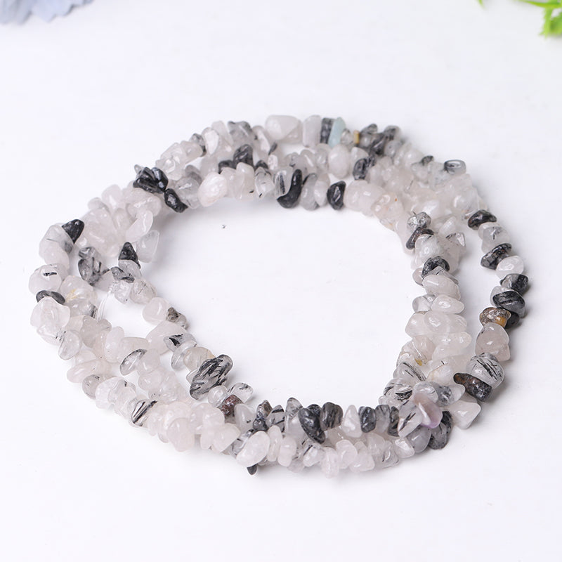 Natural Raw Crystal Chips String 32 Inches for DIY Healing