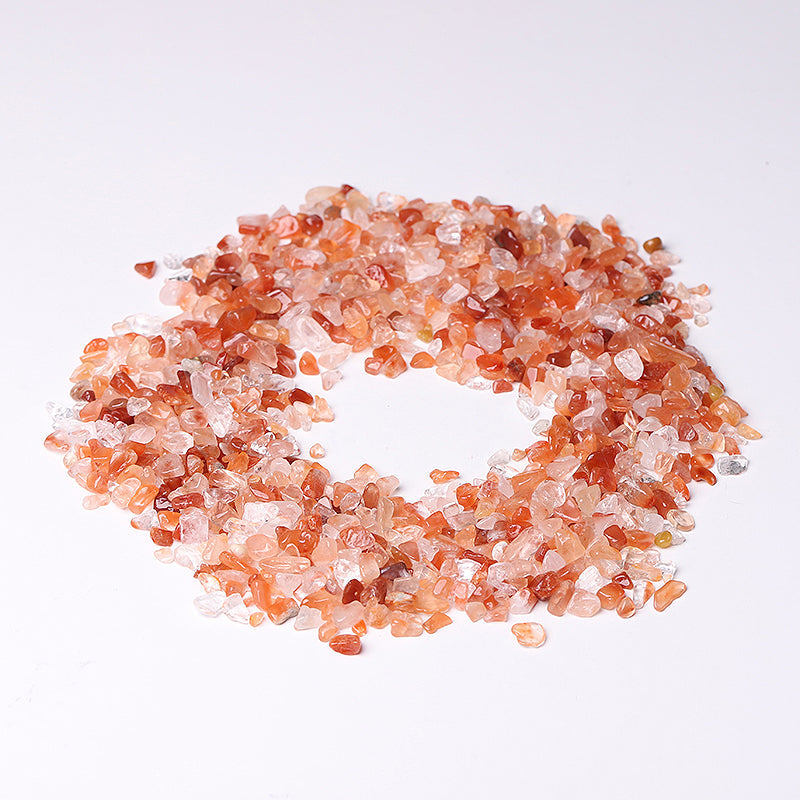 Natural Red Quartz Crystal Chips 5-9mm Raw Decoration Stones