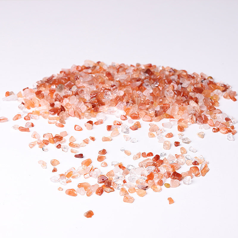 Natural Red Quartz Crystal Chips 5-9mm Raw Decoration Stones