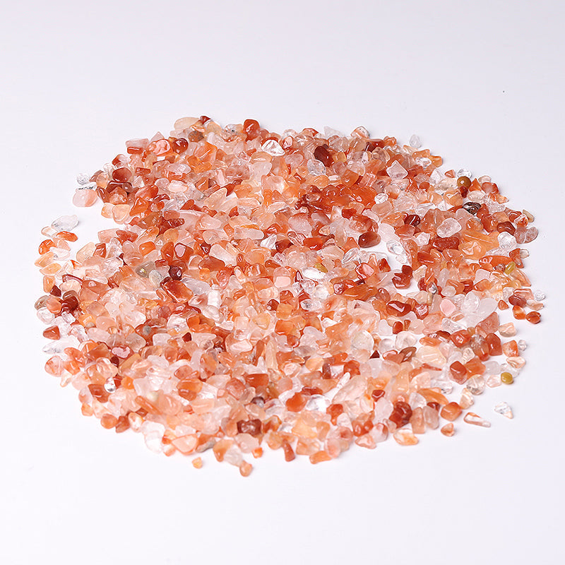 Natural Red Quartz Crystal Chips 5-9mm Raw Decoration Stones