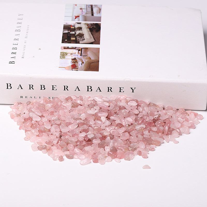 Natural Rose Quartz Tumbled Stones Chips 5-9mm Healing Crystals