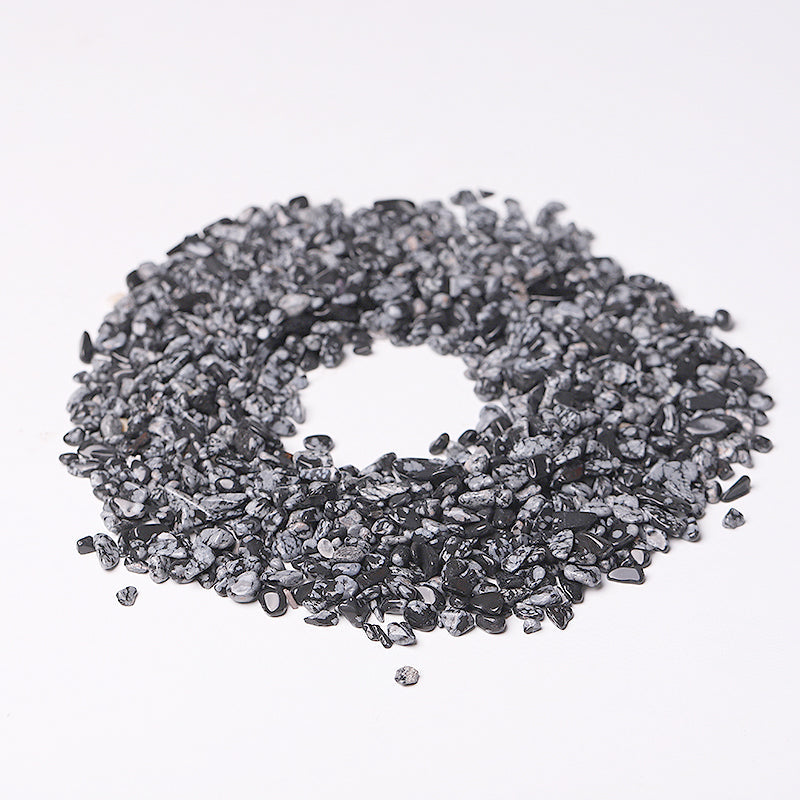Natural Snowflake Obsidian Chips 5-9mm Healing Crystals