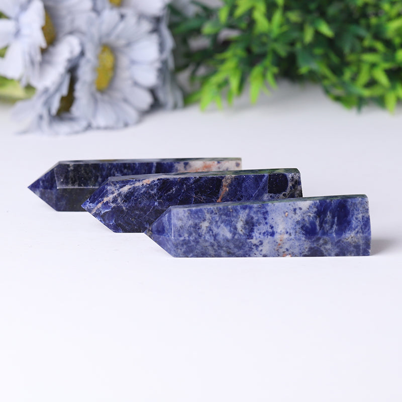 Natural Sodalite Crystal Point 2.4-4.5 Inches Healing Stone