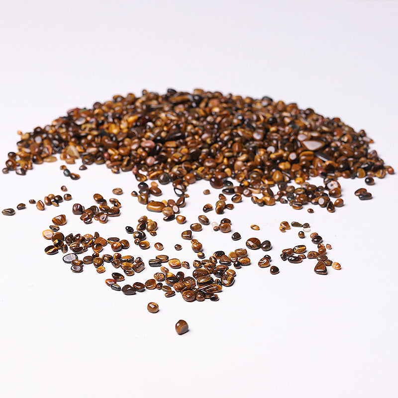 Natural Tiger Eye Chips 5-9mm Polished Stones