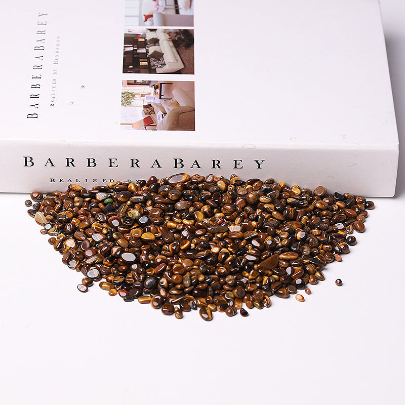 Natural Tiger Eye Chips 5-9mm Polished Stones