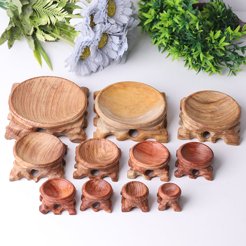 Natural Wooden Crystal Display Stand 2 to 11cm