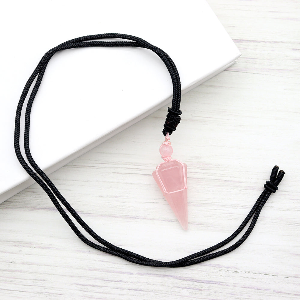 Obsidian Arrowhead Crystal Necklace 1.5 Inch Healing Stone