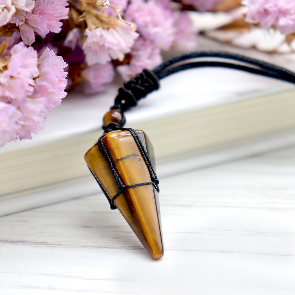 Obsidian Arrowhead Crystal Necklace 1.5 Inch Healing Stone
