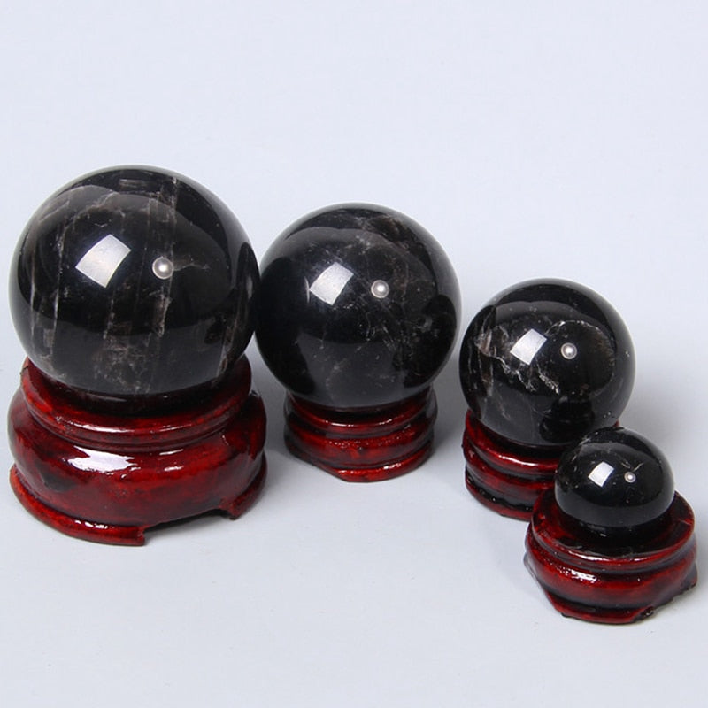 Obsidian Crystal Ball for Clarity and Harmony