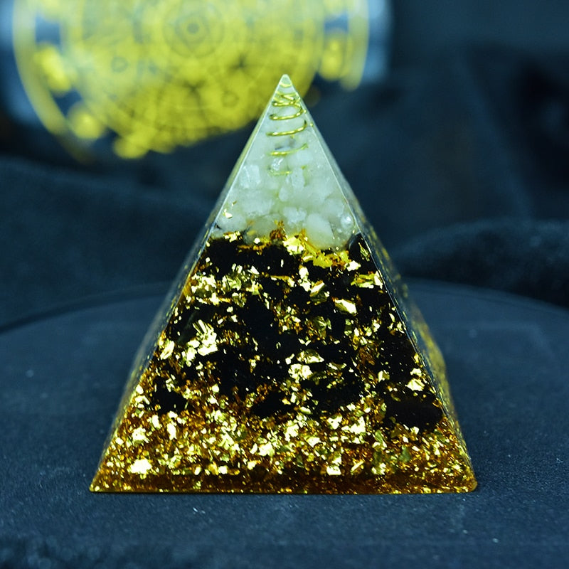Obsidian Orgone Pyramid - Protector Design