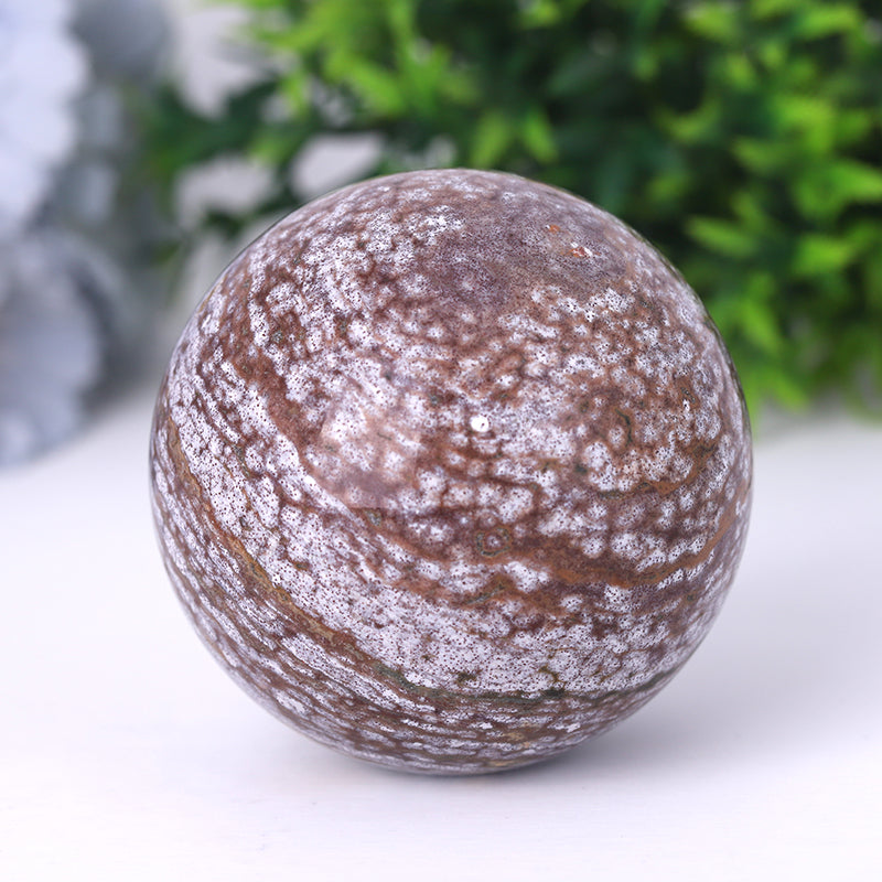 Ocean Jasper Crystal Sphere 1.2-4 Inches Healing Orb