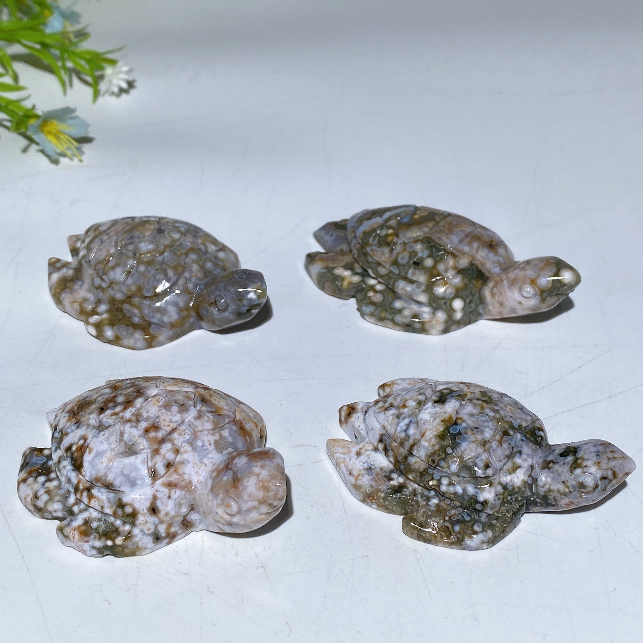 Ocean Jasper Turtle Carving 2.1-3.0 inch Crystal Animal