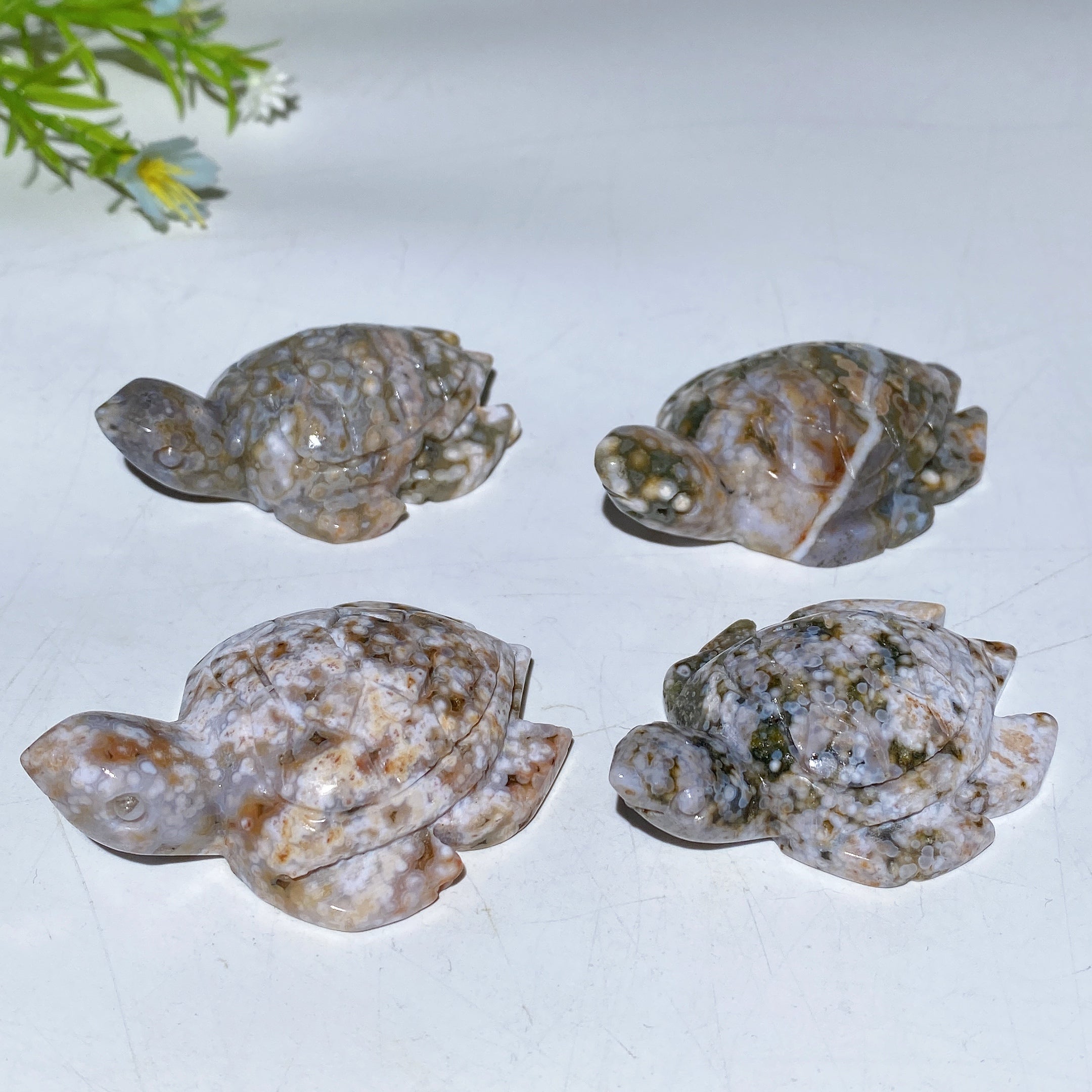 Ocean Jasper Turtle Carving 2.1-3.0 inch Crystal Animal