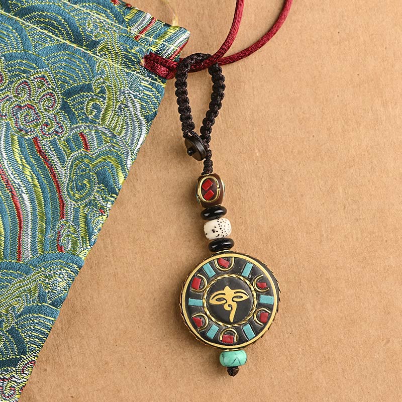 Om Mani Padme Hum Bodhi Seed Peace Key Chain Charm