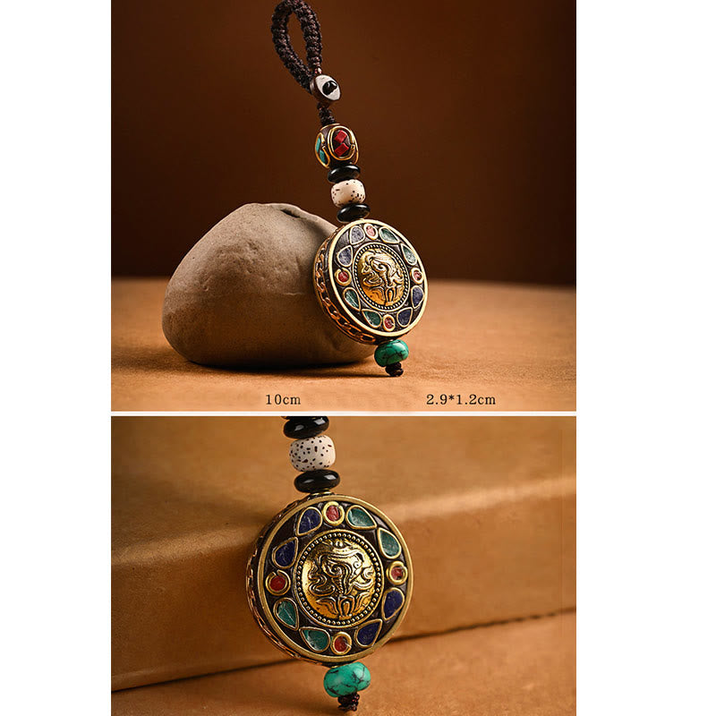 Om Mani Padme Hum Bodhi Seed Peace Key Chain Charm