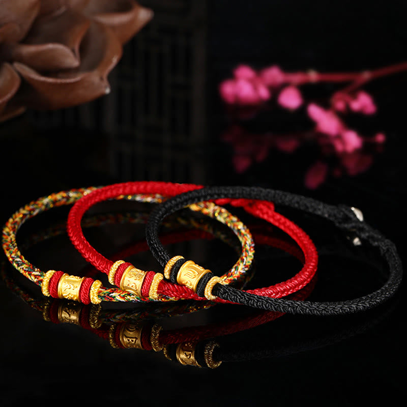 Om Mani Padme Hum Bracelet | 999 Gold & Silver Protection Rope
