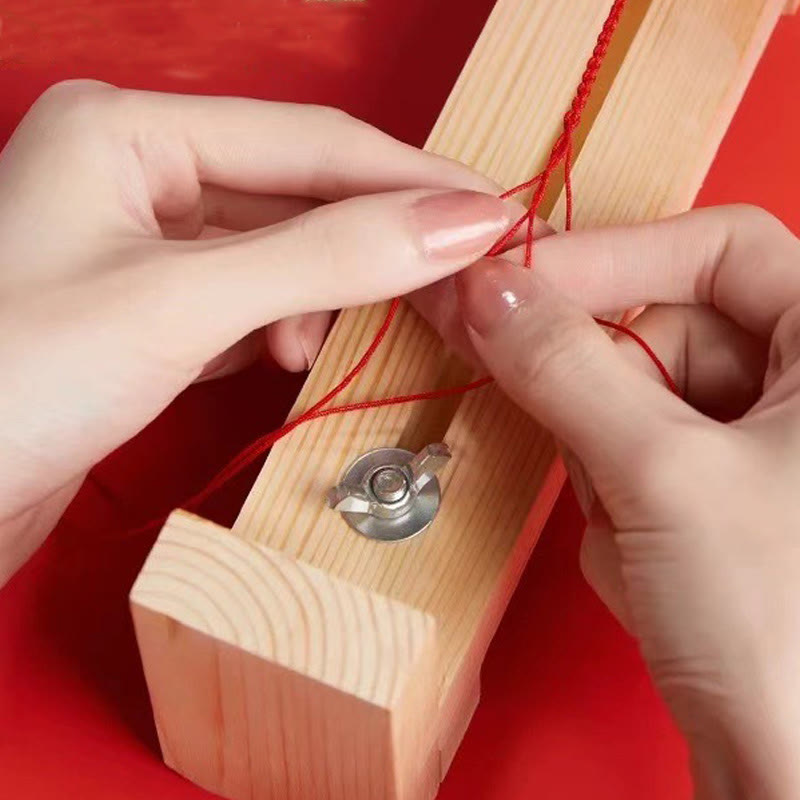 Om Mani Padme Hum Cinnabar Red String Bracelet