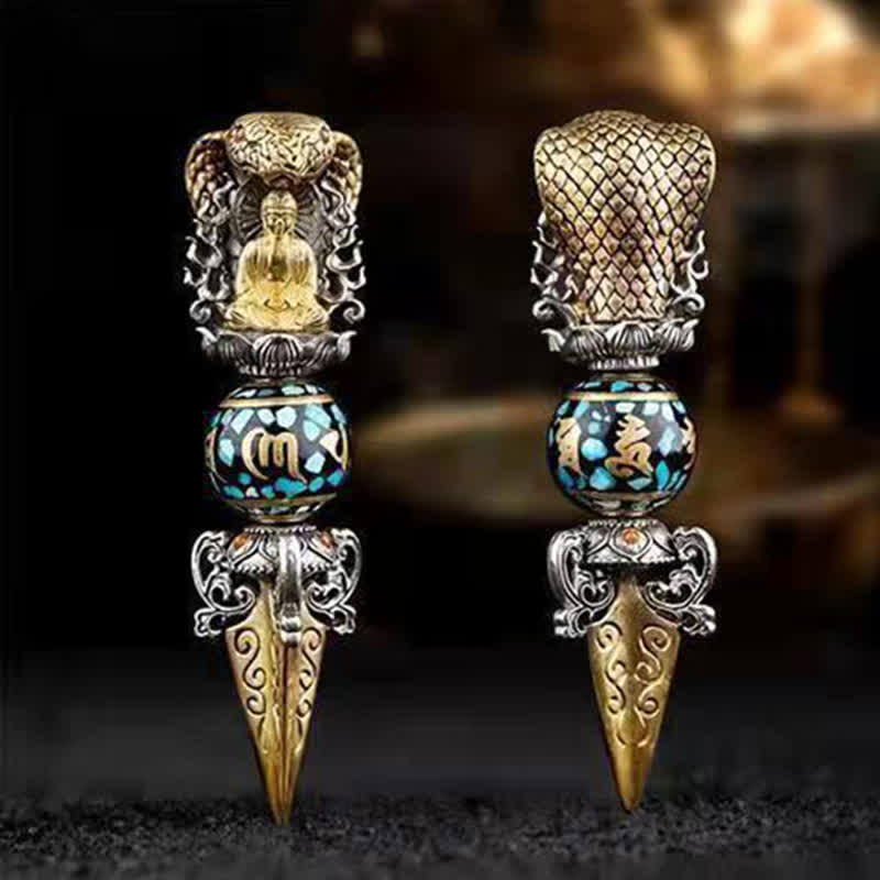 Om Mani Padme Hum Necklace | Copper Vajra Pendant Unisex