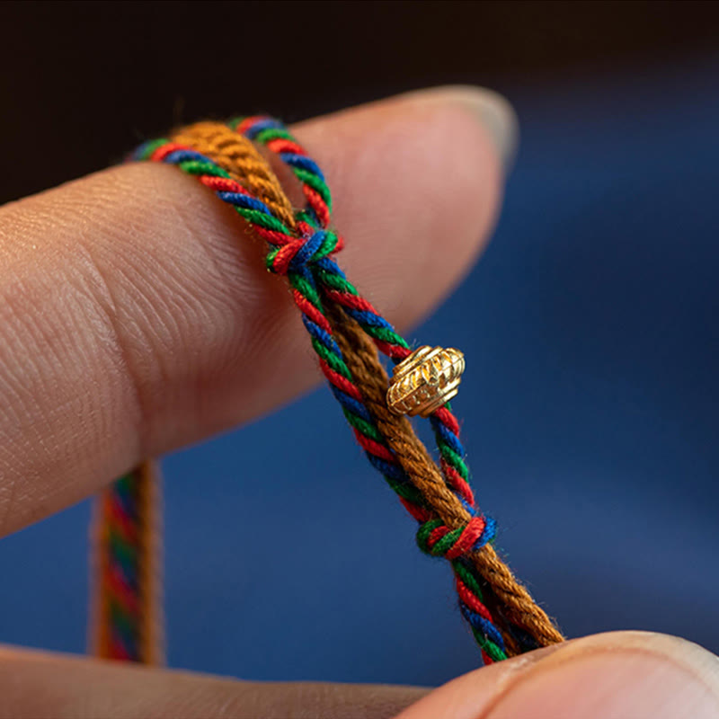 Om Mani Padme Hum Red String Bracelet for Protection & Strength