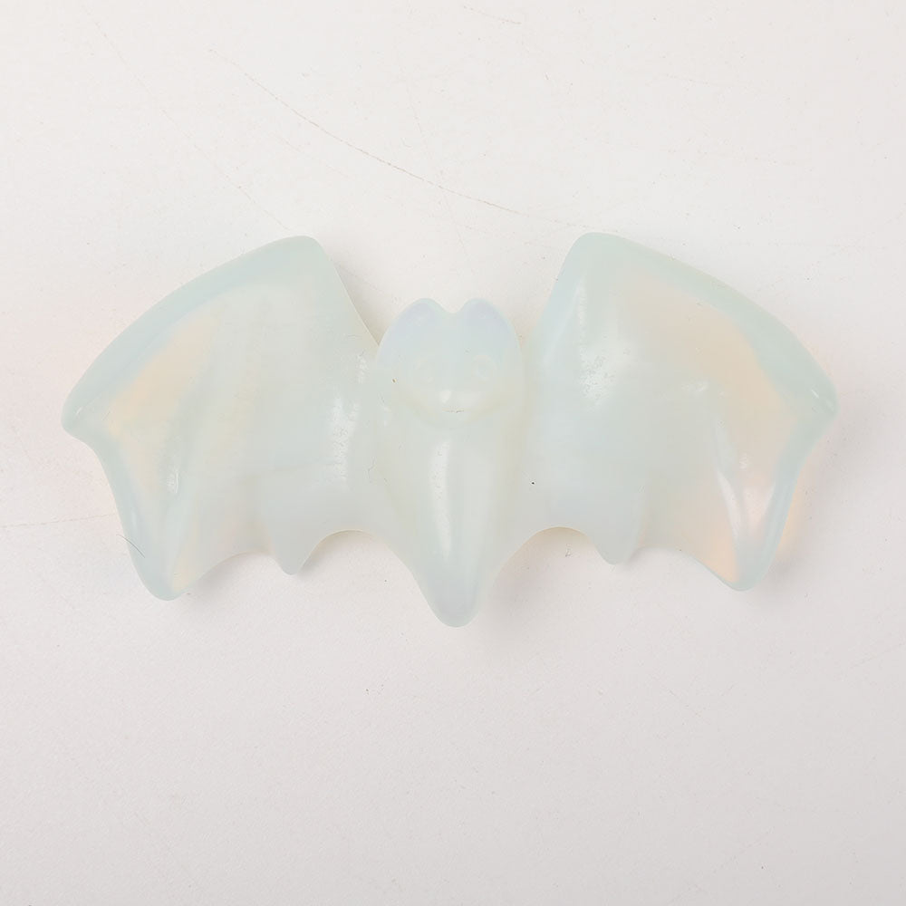 Opalite Crystal Bat Carving 3.6 Inch Healing Figurine