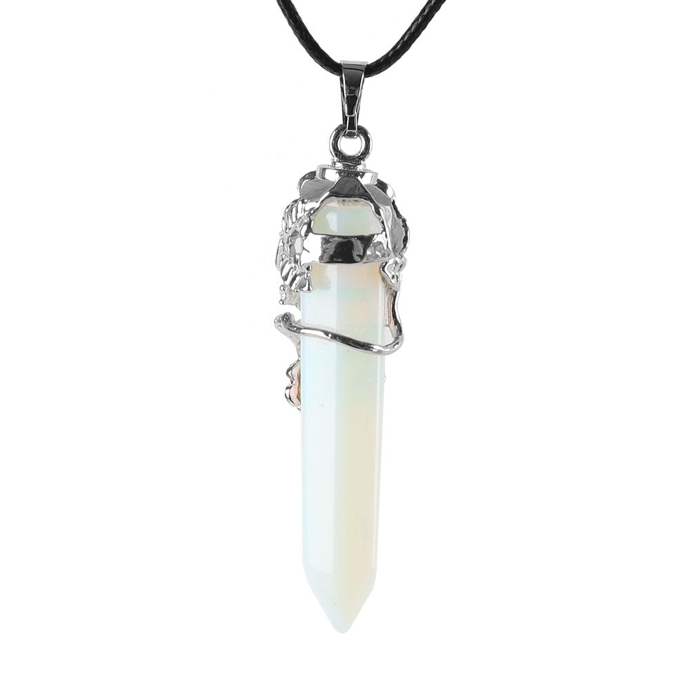 Opalite Healing Crystal Pendant for Spiritual Protection