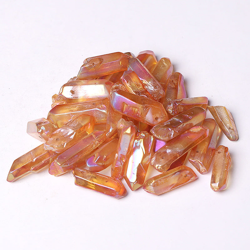 Orange Aura Angel Raw Crystal Points 1.2-1.7 inch Healing