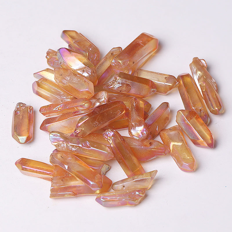 Orange Aura Angel Raw Crystal Points 1.2-1.7 inch Healing