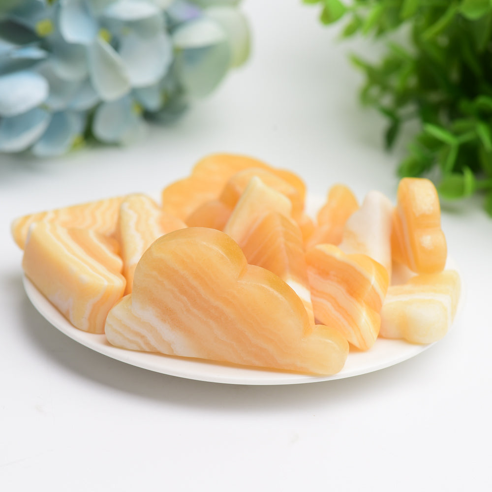 Orange Calcite Cloud Crystal Figurine 1.4-2.5 Inch