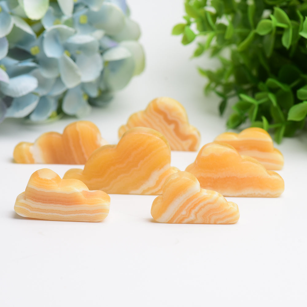Orange Calcite Cloud Crystal Figurine 1.4-2.5 Inch