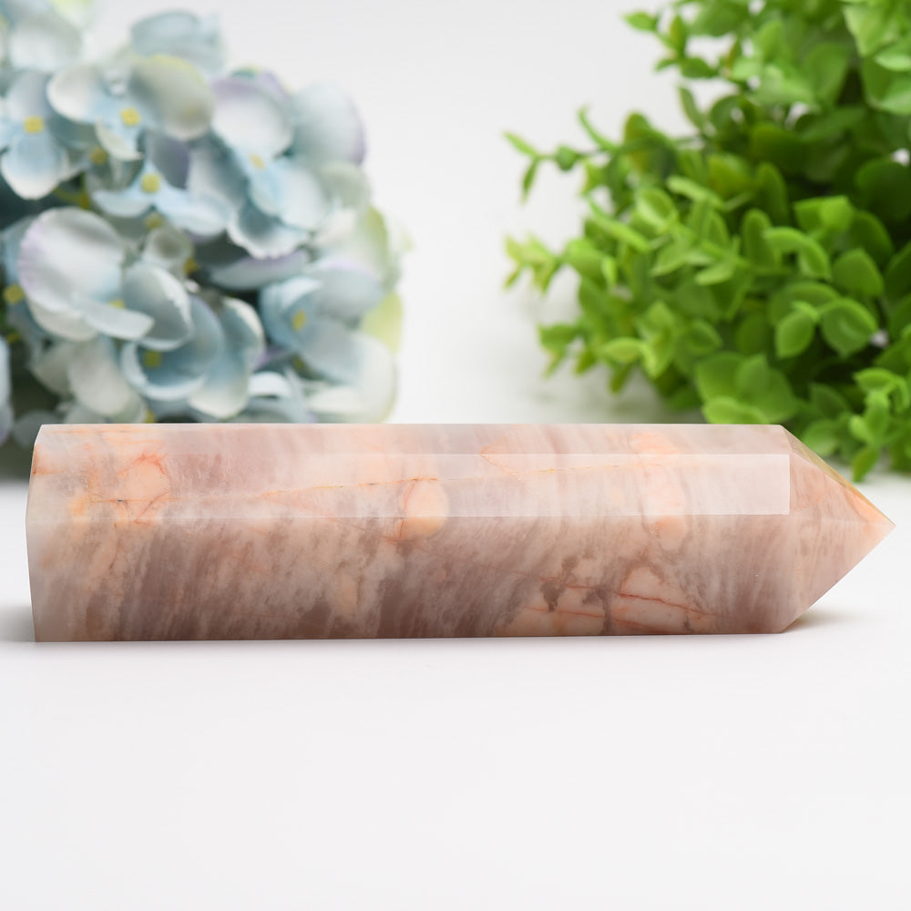 Peach Aventurine Crystal Tower 5-8 Inch Healing Energy