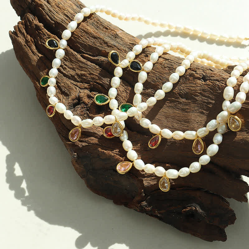 Pearl Purity Necklace Pendant with 18K Gold and Crystal