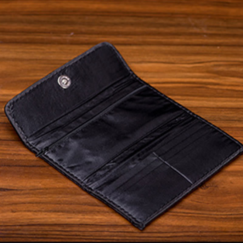 Peony Flower Embroidered Long Purse Handbag 20x10cm