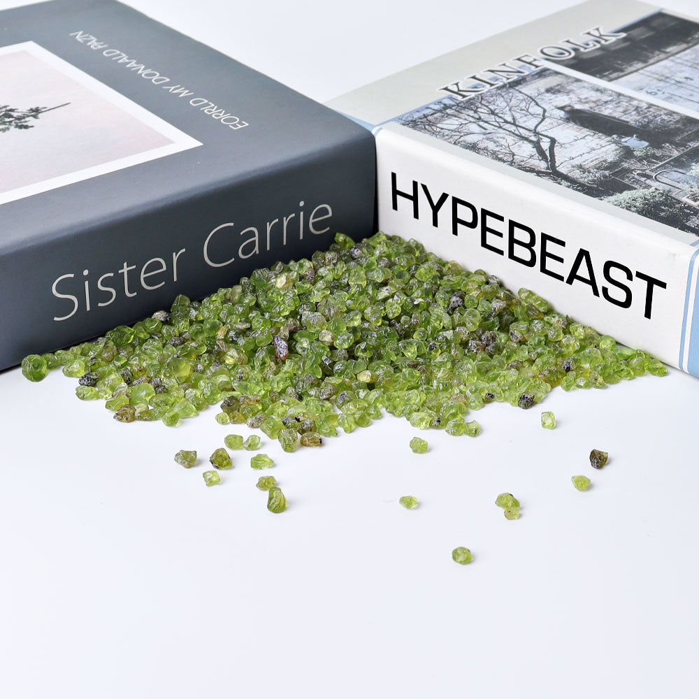 Peridot Crystal Chips 2-7 mm for Energy Healing